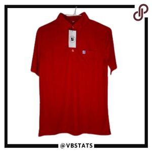 Cody Stevens Engine Red Short Sleeve Polo in Size Medium (NWT)
